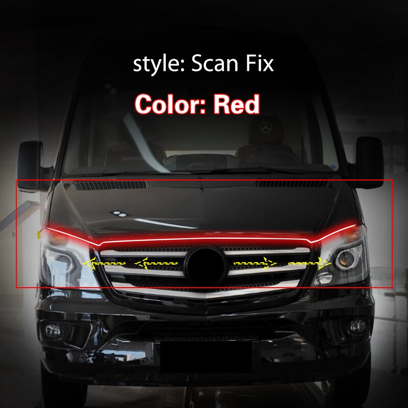 

Для Mercedes-Benz Sprinter 2009-2022 сканирование запуска автомобиля передние светодиодные DRL дневные ходовые огни противотуманные фары 12 В универсальные водонепроницаемые