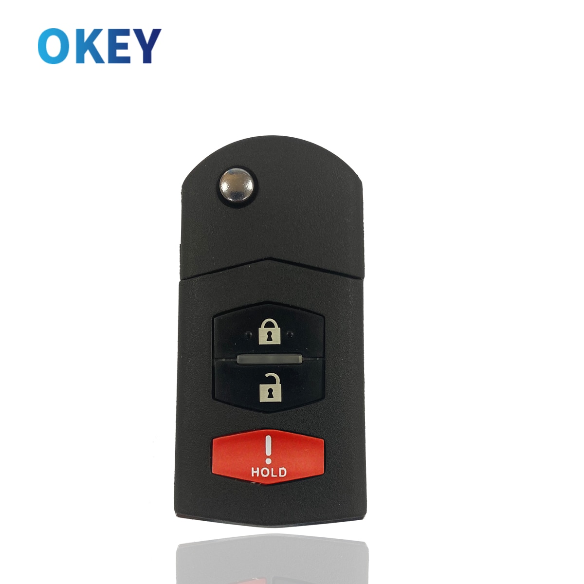 

Замена чехла для автомобильного ключа с дистанционным управлением Okey для Mazda 2 3 5 6 M6 MX5 CX5 CX7 CX9 RX8 с большим держателем батареи 3/4 кнопки