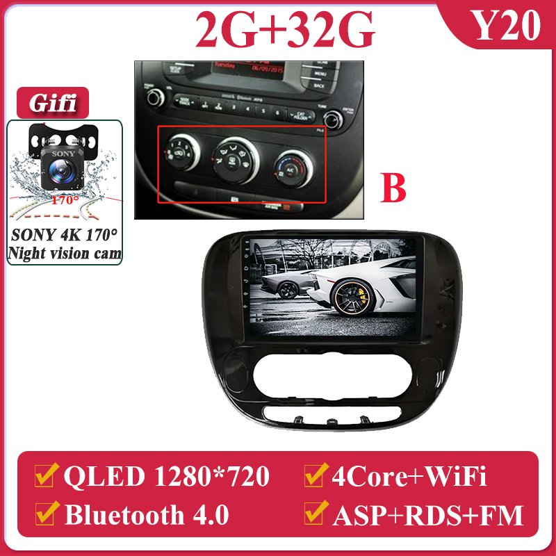 

Автомагнитола на Android 13 для KIA SOUL 2 2013 2014 2015 2016 2017 мультимедийный плеер с GPS-навигацией QLED экран стерео головное устройство DVD