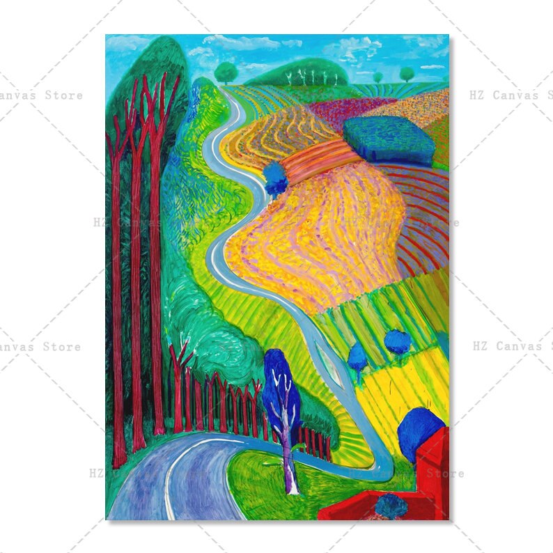 

David Hockney The Arrival of Spring Постер на холсте