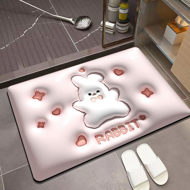 

RULDGEE 3D мультяшный коврик для ванной из диатома