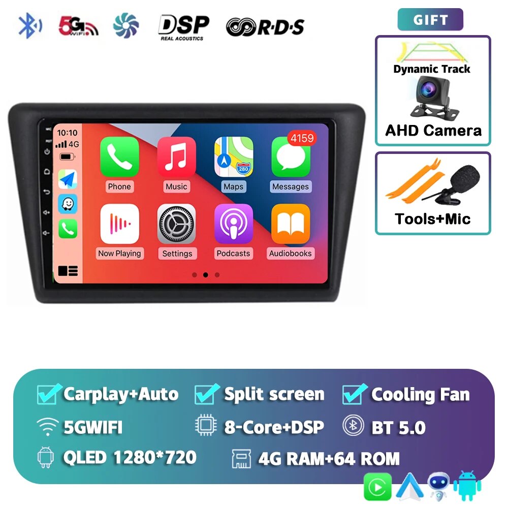 

Автомобильное радио Android 14 Carplay для VW Skoda Rapid 2013 2014 2015 2016 2017 2018 2019 GPS мультимедийное стерео