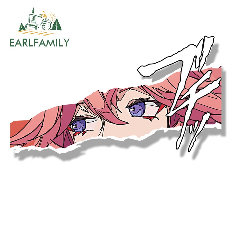 

EARLFAMILY Yae Miko Fanart Автомобильная наклейка Genshin Impact Chibi Peeker переводная картинка с героями мультфильмов Waifu автостайлинг гонки граффити Стикеры