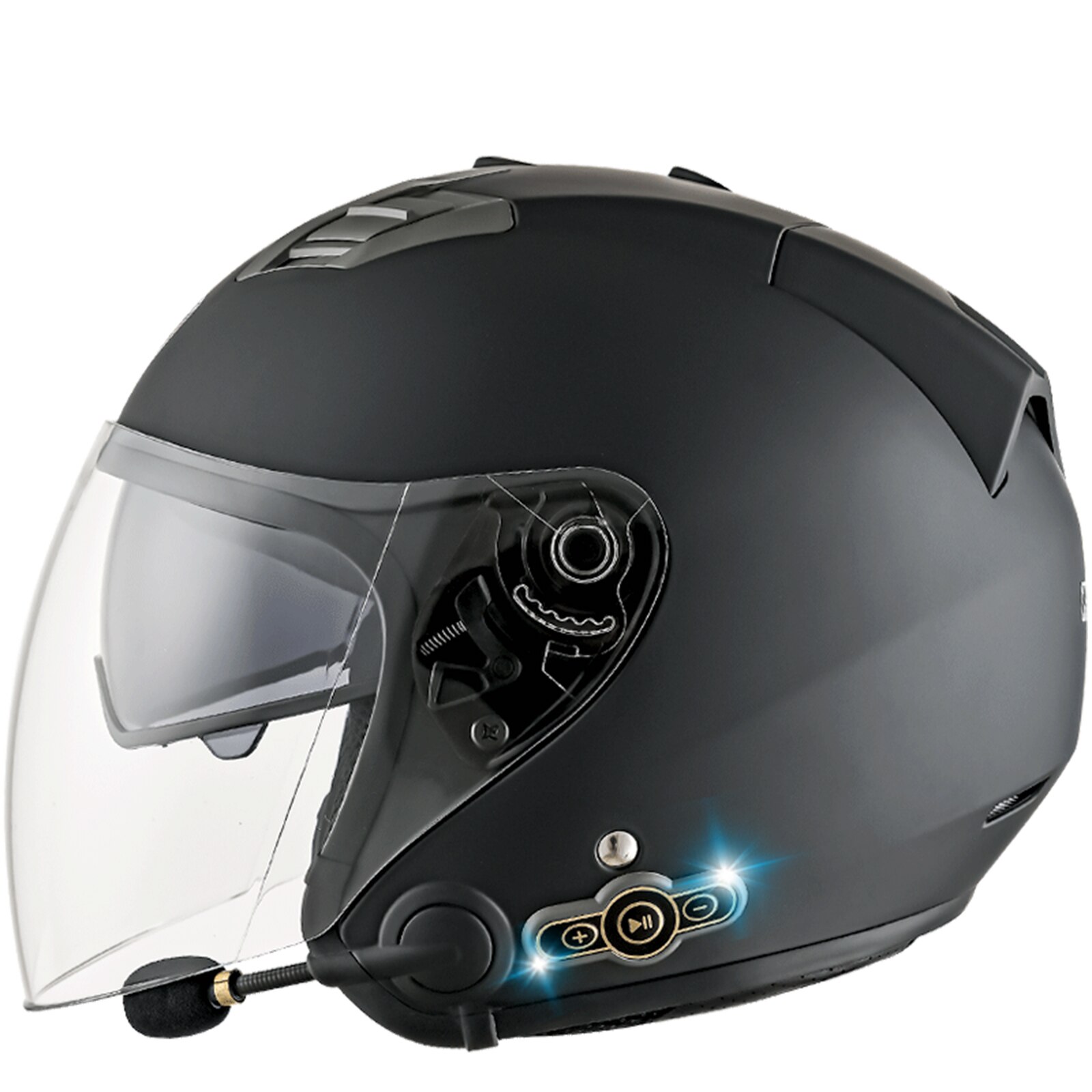 

Мотошлем с открытым лицом и встроенной гарнитурой Bluetooth 3/4