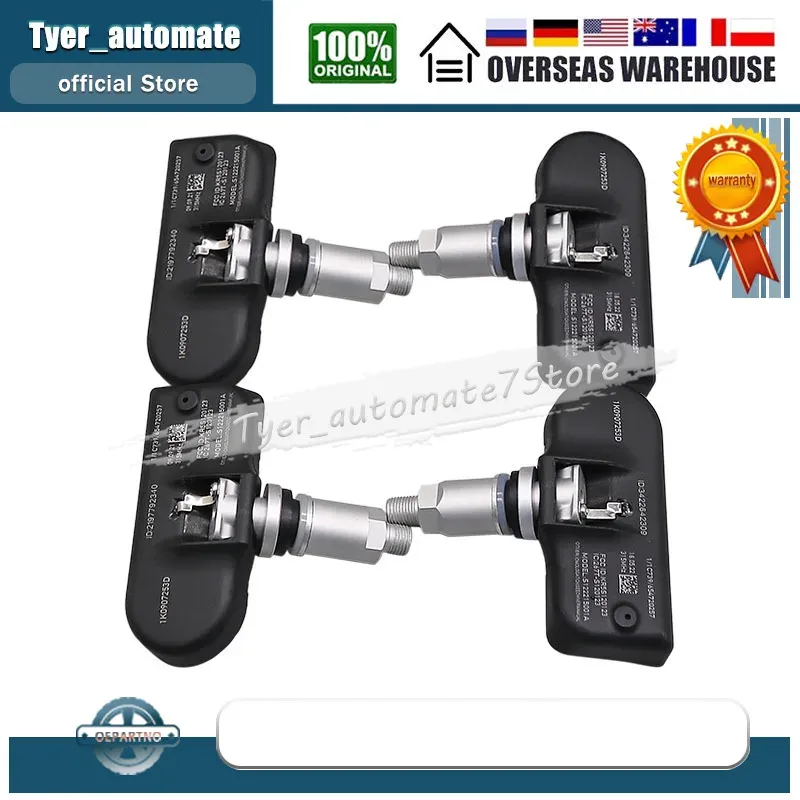 

4 шт. для Audi A3 A4 A5 Q5 S4 Volkswagen Beetle CC Golf GTI Jetta Passat R32 Tiguan 315 МГц TPMS датчик давления в шинах 1K 0907253 Д