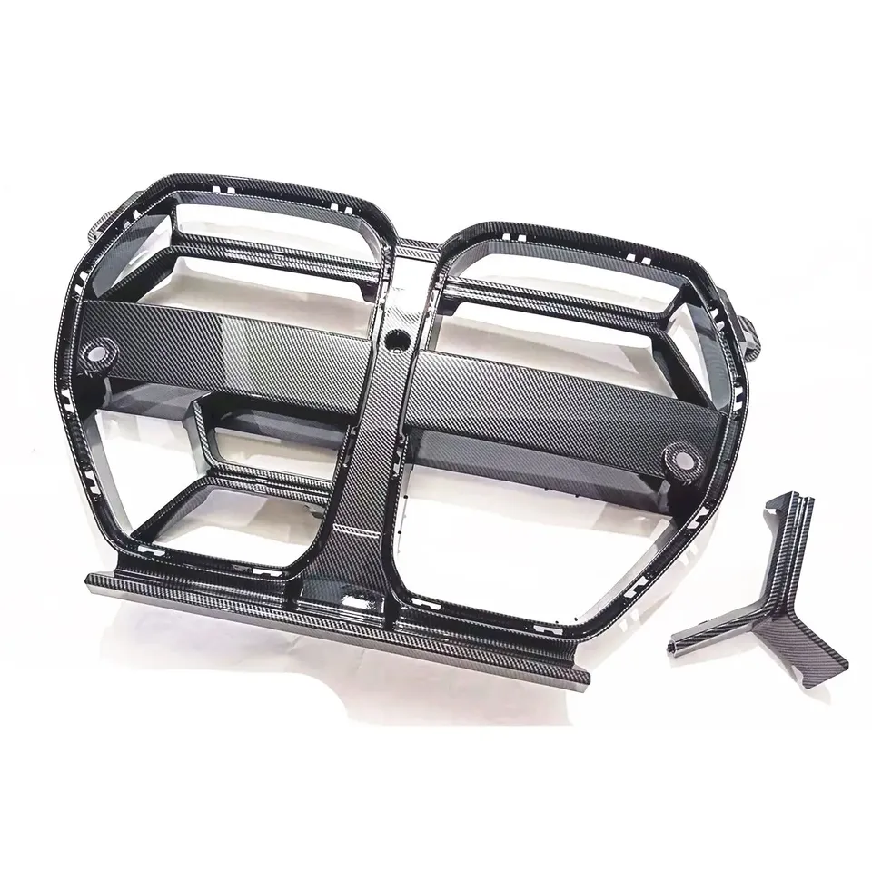 

Решетка переднего бампера для BMW G80 M3 G82 G83 M4 2021 2022 2023 CSL Style Передний капот Решетка почек из углеродного волокна Глянцевый черный
