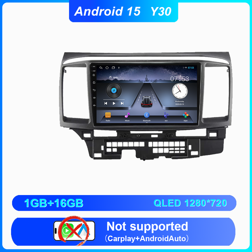 

Автомобильный радиоприемник Android 15 для Mitsubishi Lancer 10 CY 2007-2013, мультимедийный видеоплеер, WIFI + 4G, навигация, GPS, без 2Din DVD