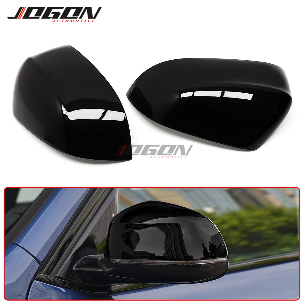 

Пара для BMW X3 G01 18-20 X4 G02 X5 G05 X6 G06 X7 G07 2019-20 глянцевая черная боковая крышка зеркала заднего вида, крышка корпуса