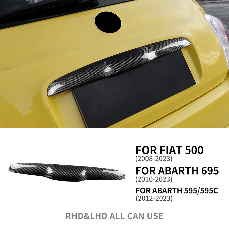 

Наклейка из настоящего твердого углеродного волокна для Fiat 500 08-23 Abarth 595 2012-2023 Abarth 695 2010-2023, крышка ручки задней двери багажника