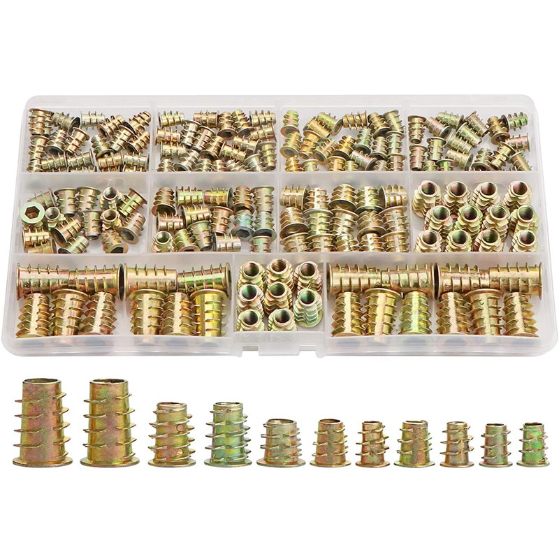 

Резьбовые вставки M4/M5/M6/M8, 165 шт