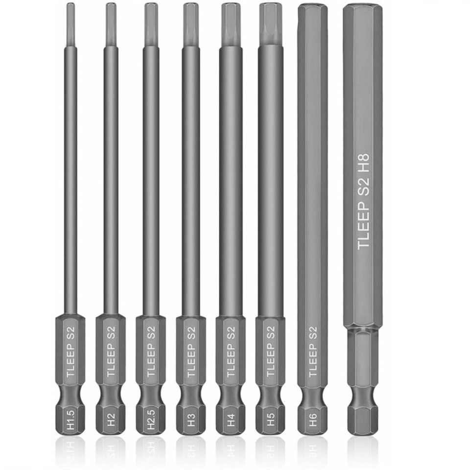 

DAZZLEEX набор бит для отвертки 1/4", 8 шт., метрические