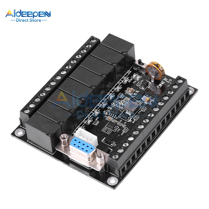 

PLC программируемый контроллер DC 24V релейный модуль FX1N-20MR с базой промышленный контрольный модуль