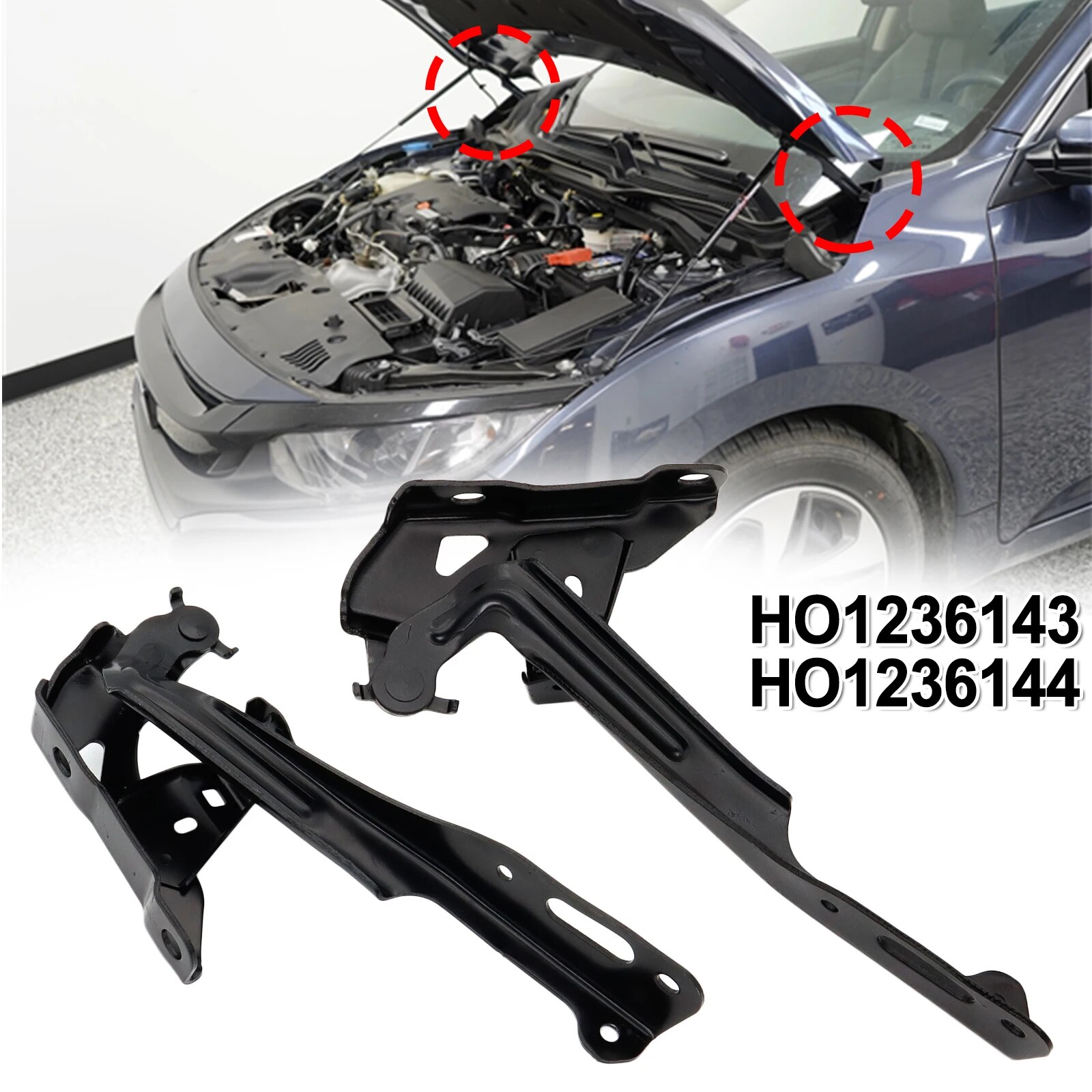 

2 шт., петли для капота автомобиля Honda Civic 2016-2021