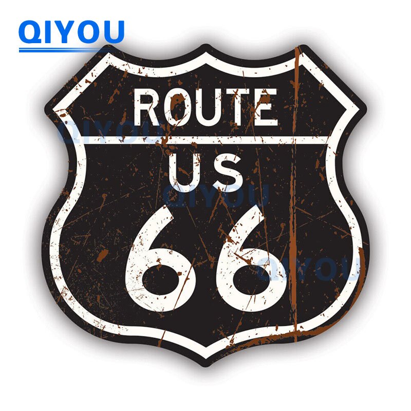 

Автомобильные наклейки в стиле ретро Route 66 имеют длинную историю шоссе, ПВХ наклейка для ноутбука, кузова автомобиля, мотоцикла, бампера, внешние аксессуары