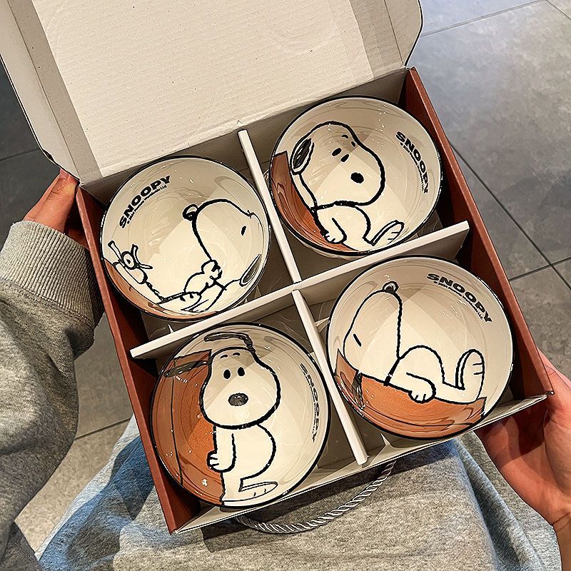 

MINISO керамическая миска Snoopy 4 шт.