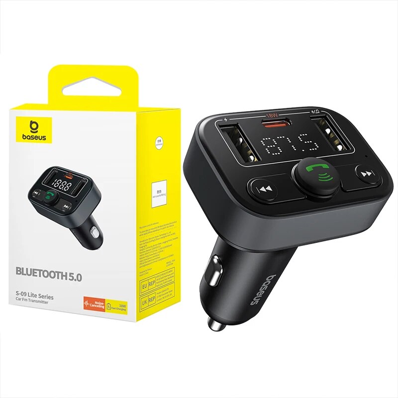 

Автомобильный fm-передатчик Baseus Bluetooth 5.0 поддержка флеш-накопителя mp3-плеер радио модулятор адаптер 18 Вт USB Автомобильное зарядное устройство Handsfree