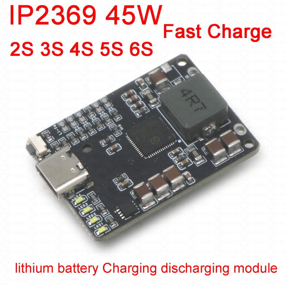 

Зарядное устройство DYKBmetered IP2369 45 Вт для литий-ионных аккумуляторов 2S-6S
