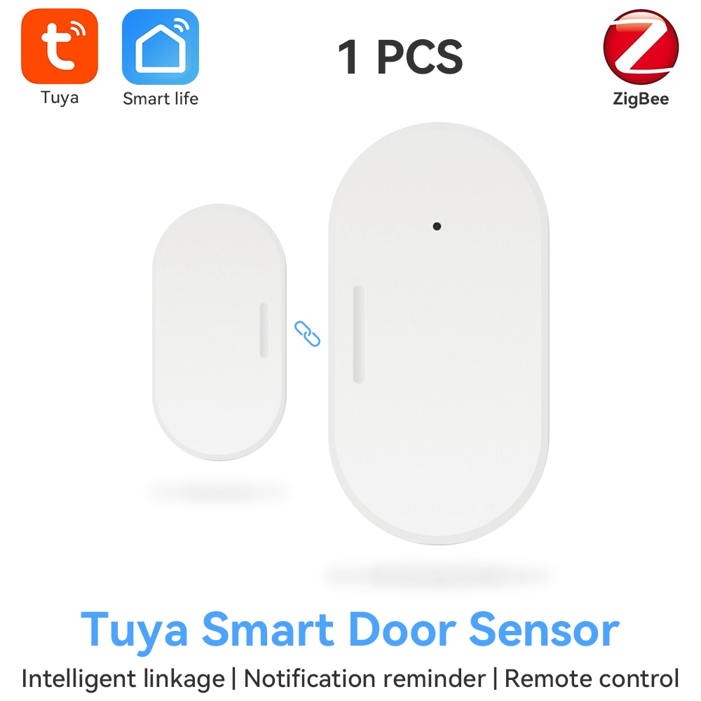 

Дверные и оконные магнитные датчики Tuya Zigbee, беспроводные детекторы для умного дома, магнитная Автоматизация дверей