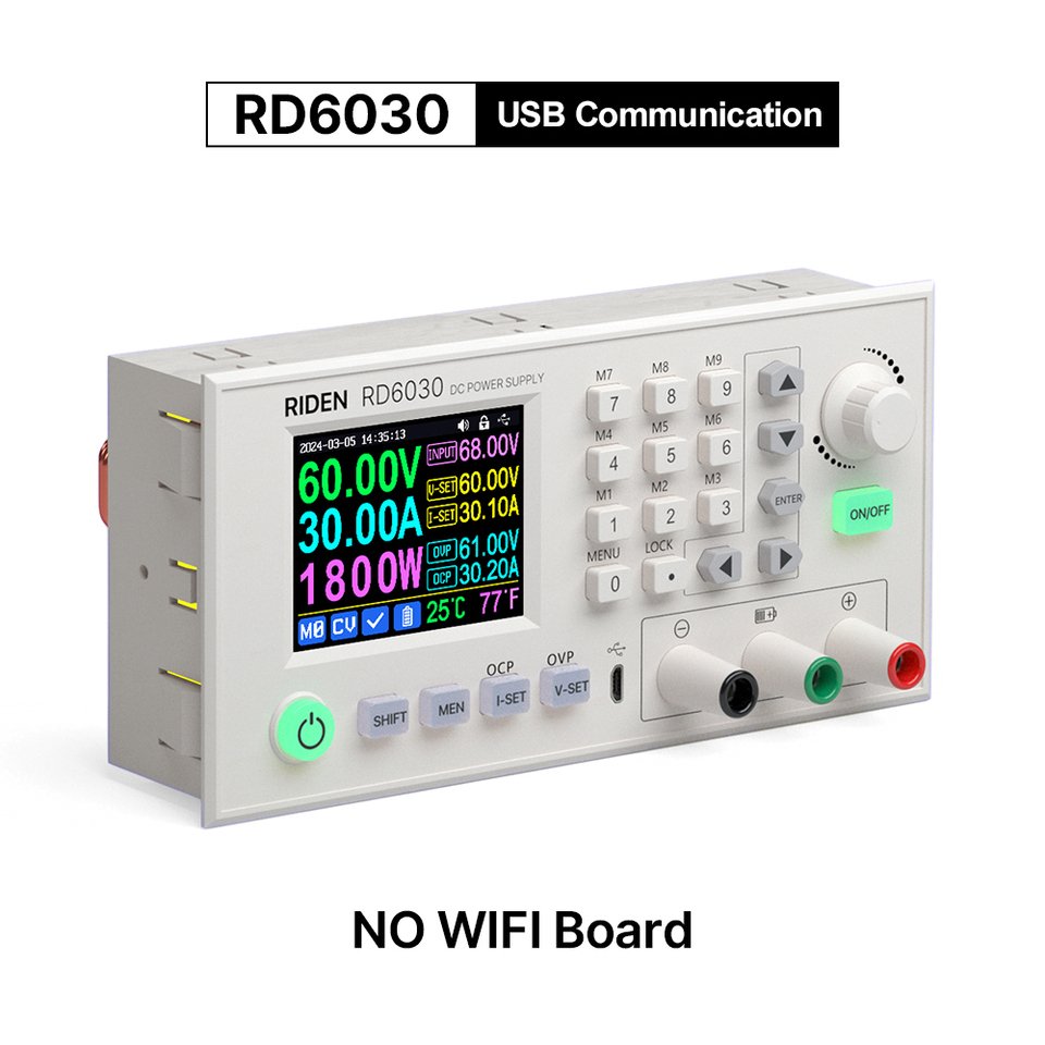 

RD6030W 60V 30A DC Регулируемый понижающий преобразователь напряжения с регулируемым понижающим преобразователем Источник питания для инструмента электрика