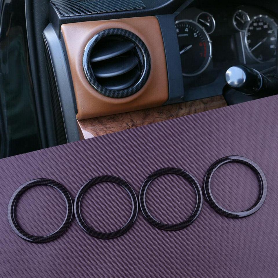 

4 шт., автомобильные кольца из углеродного волокна для Toyota Tundra 2014, 2015, 2016, 2017, 2018, 2019, 2020, 2021