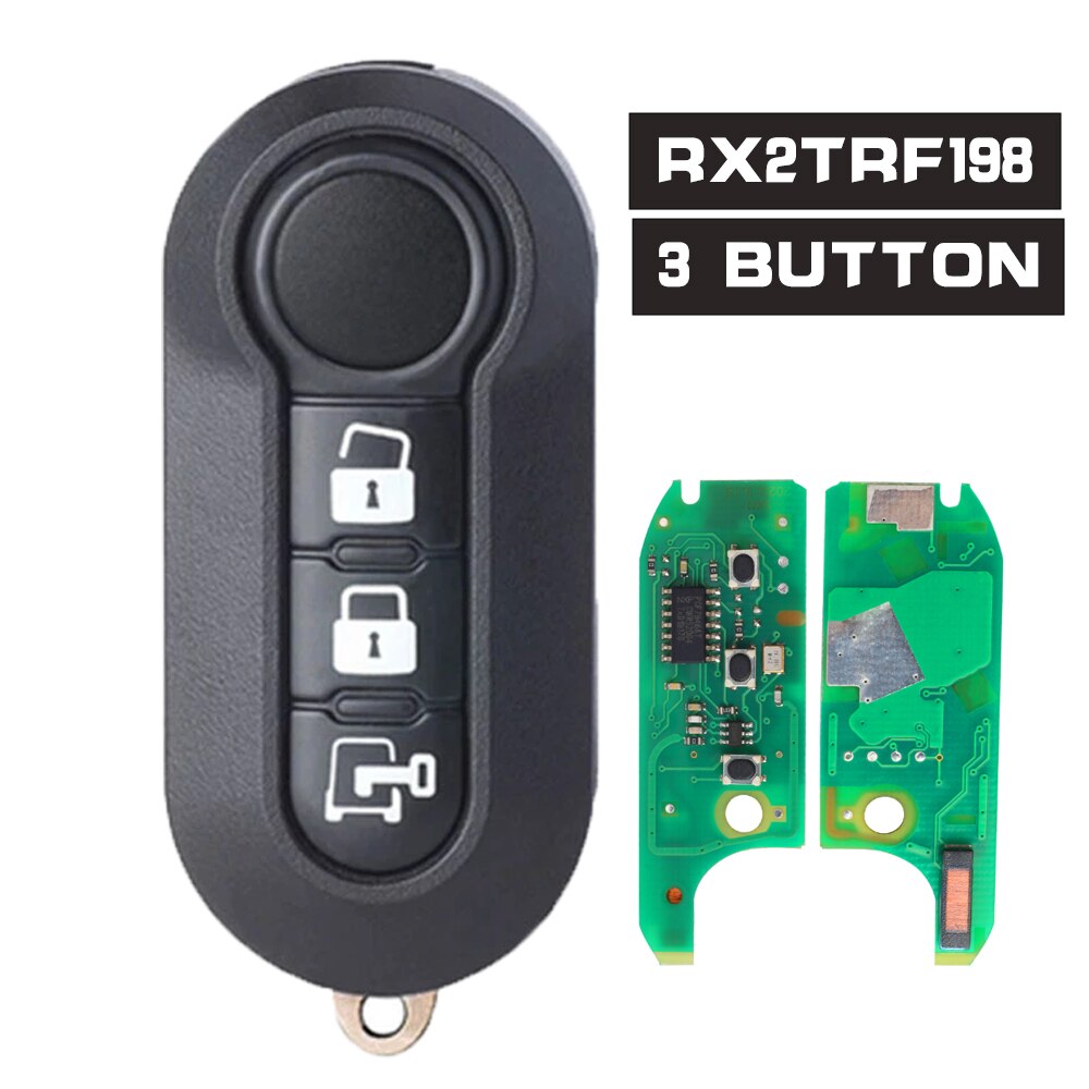 

KEYECU RX2TRF198 дистанционный ключ 2/3 Кнопка FSK 433 МГц PCF7946 ID46 для Citroen Jumper для Peugeot Boxer для Fiat 500L MPV 2008-2015
