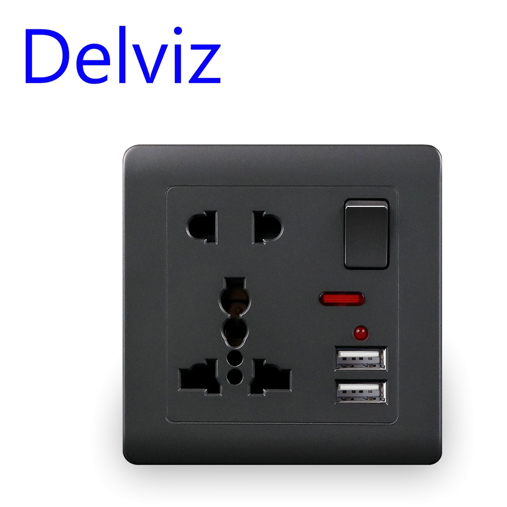 

DELVIZ DZ-E2-11 Универсальная двухпортовая USB-розетка