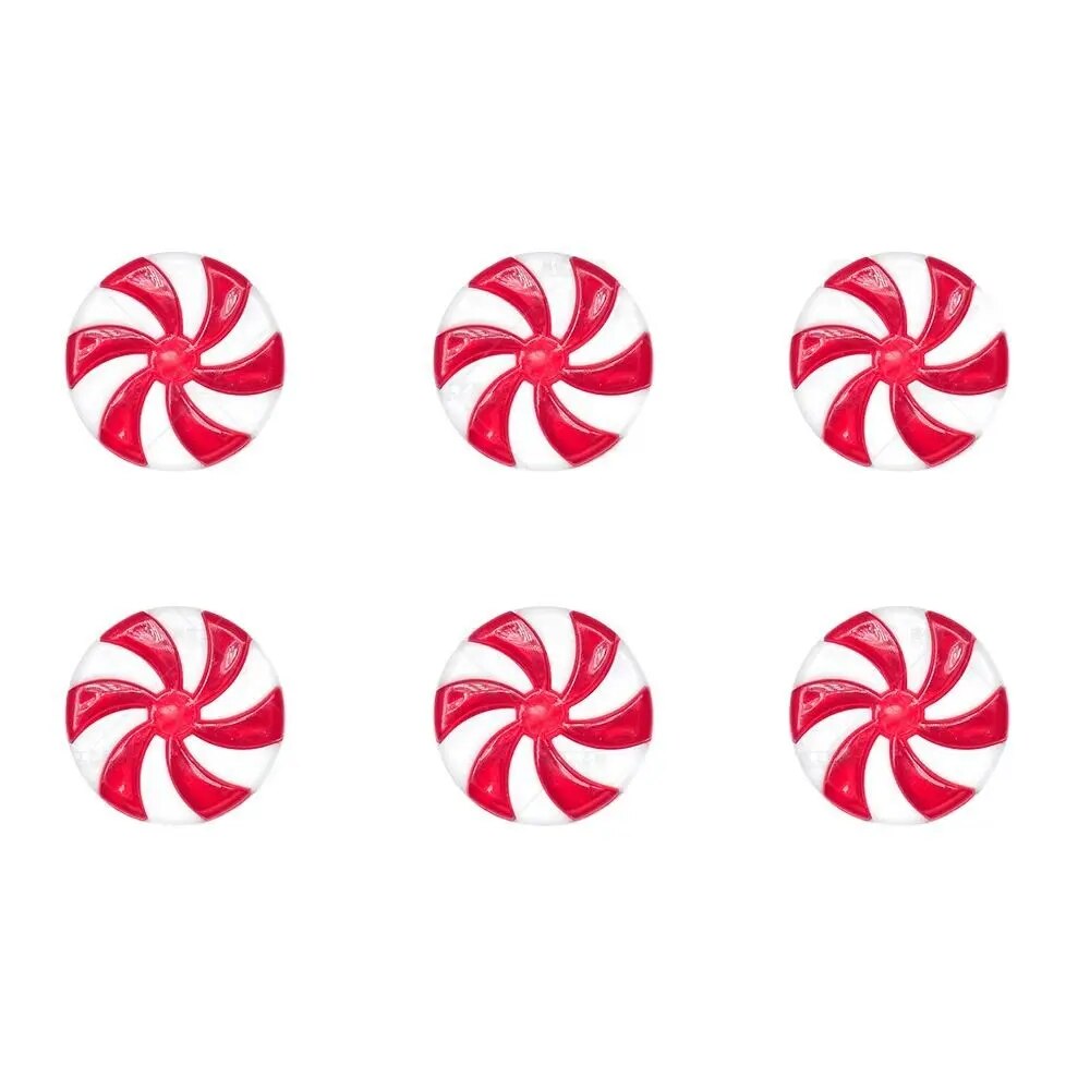 

Декоративные подвески для ёлки, 6 шт., красные и белые, пластиковые