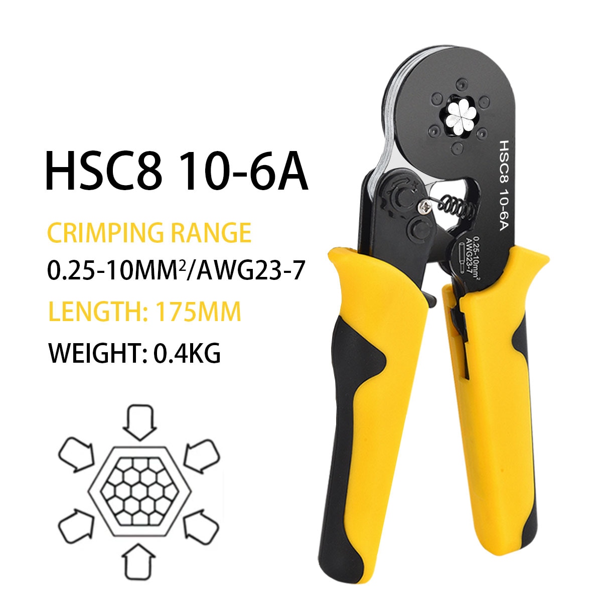 

Плоскогубцы для обжима проволоки SANJIANG HSC8 0,25-10 мм²