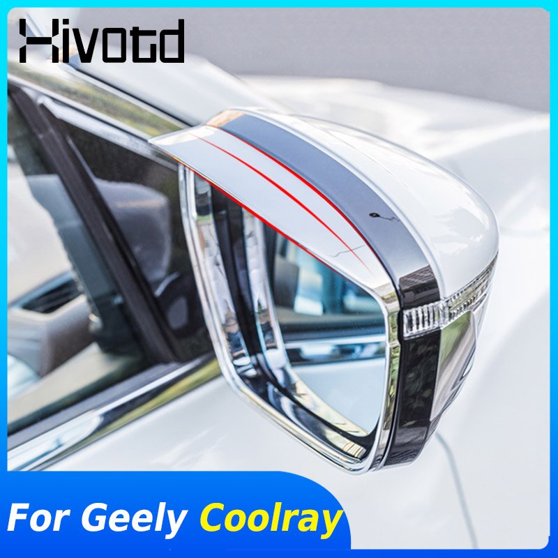 

Для Geely New Coolray SX11 BelGee X50 2024, боковая дверь автомобиля, зеркало заднего вида, козырек, накладка, защита от дождя, рамка, внешние аксессуары, детали
