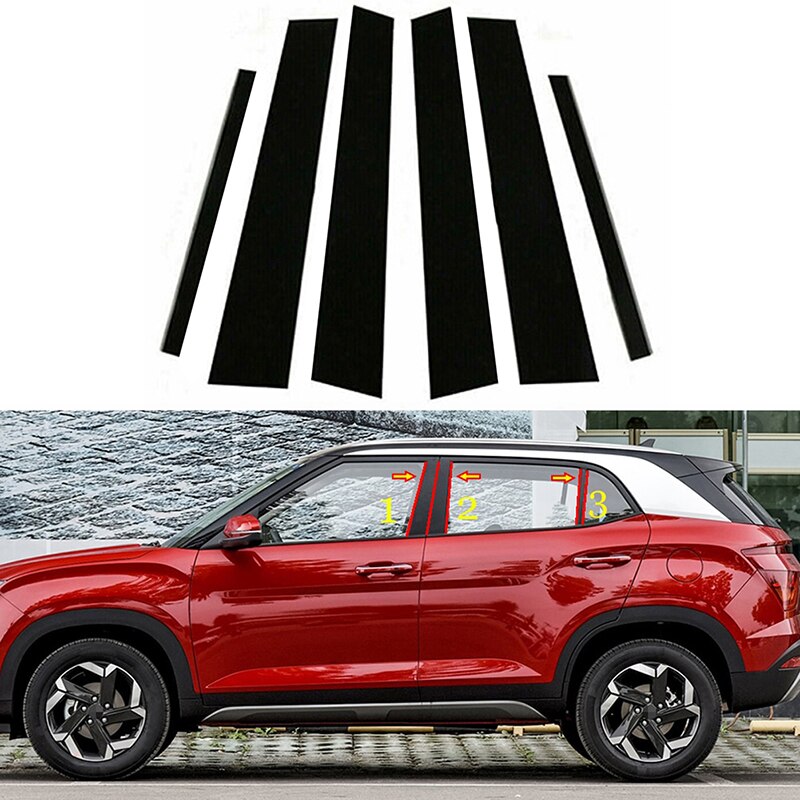 

Набор наклеек на стойки для окон и дверей, Декоративные Накладки для Hyundai Creta Ix25 2020 2021 2022 2023