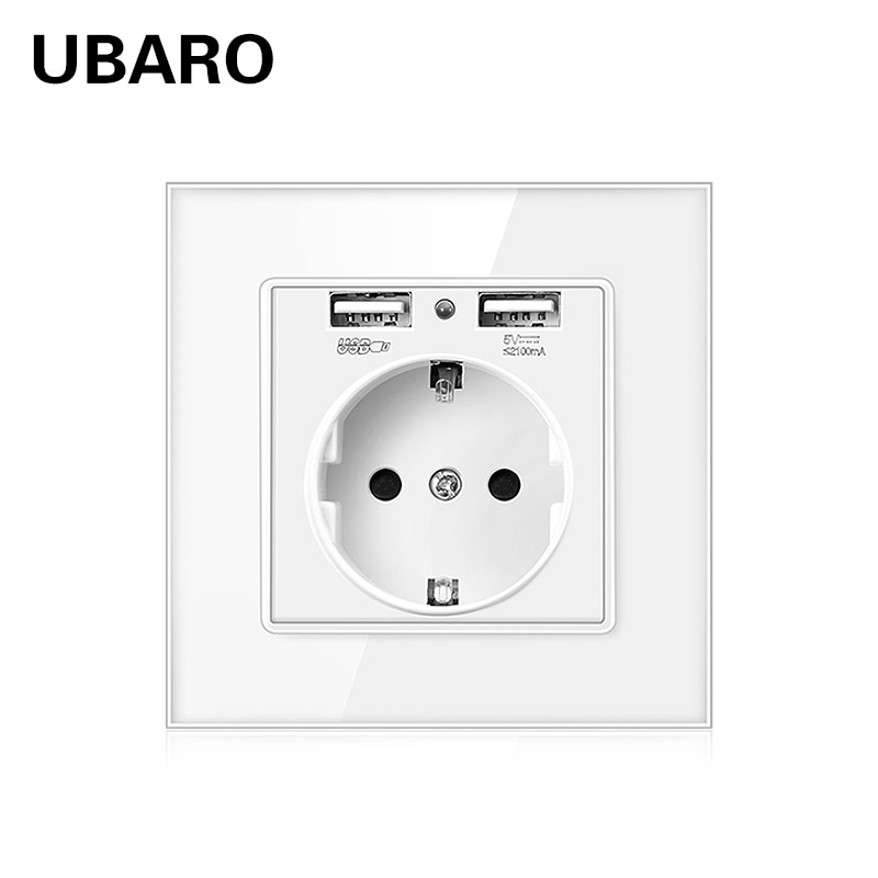 

Розетка настенная UBARO с USB портом 110-250 В