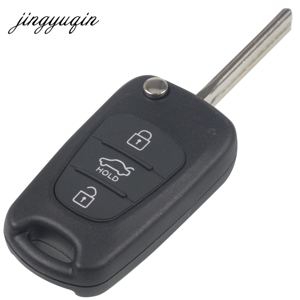 

Jingyuqin 10 шт. пульт дистанционного управления флип-чехол для KIA K2 K5 для Hyundai ix30 ix35 3 кнопки Автомобильный складной чехол Fob с кнопкой удержания FOB