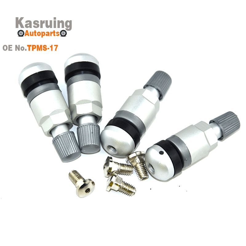 

4 шт./лот, алюминиевый клапан TPMS, бескамерный клапан из сплава для датчика системы контроля давления в шинах, комплект для ремонта штока клапана Audi для BMW