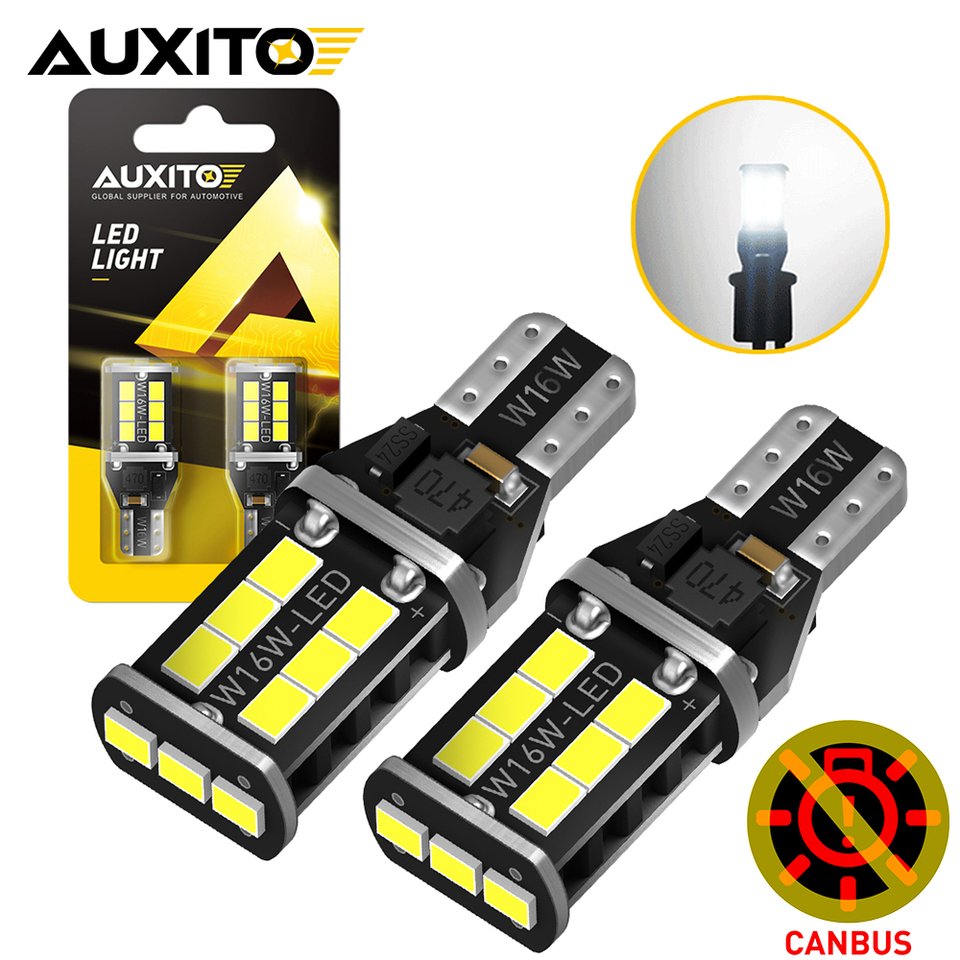 

AUXITO 2 шт. W16W T15 921 Светодиодные лампы Canbus Светодиодные автомобильные резервные фонари заднего хода T16 912 921 Светодиодные лампы без ошибок T10 W5W Светодиодные внутренние лампы