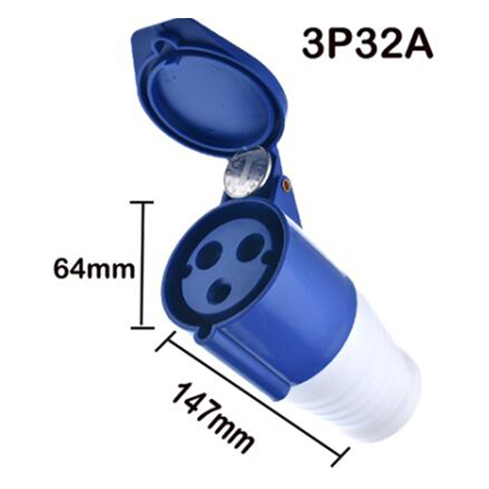 

VOSORON 3-контактная промышленная вилка синяя 32А 220-250В