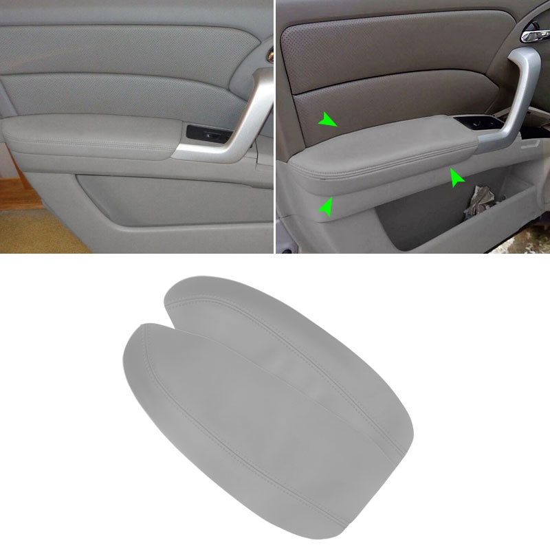 

Для Acura RDX 2007 2008 2009 2010 2011 2012 автомобильный кожаный подлокотник из микрофибры, защитная отделка, 2 шт., серый