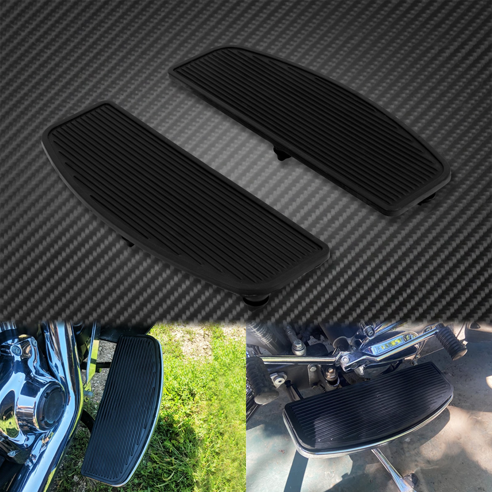 

2xмотоциклетная черная резиновая вставка для мотоциклистов, подножка для Harley Touring Electra Glide Dyna Switchback FLD Softail Fatboy