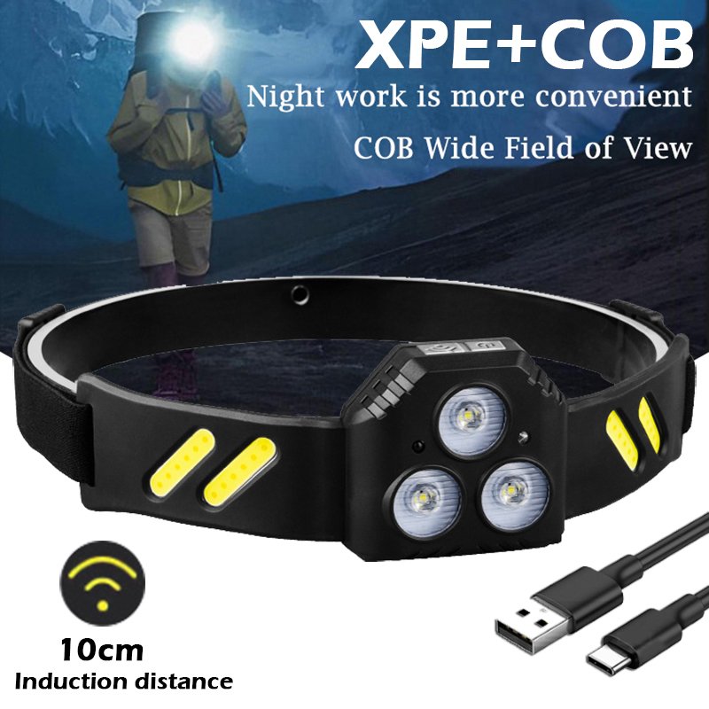 

Налобный фонарь NoEnName_Null XPE+COB для кемпинга