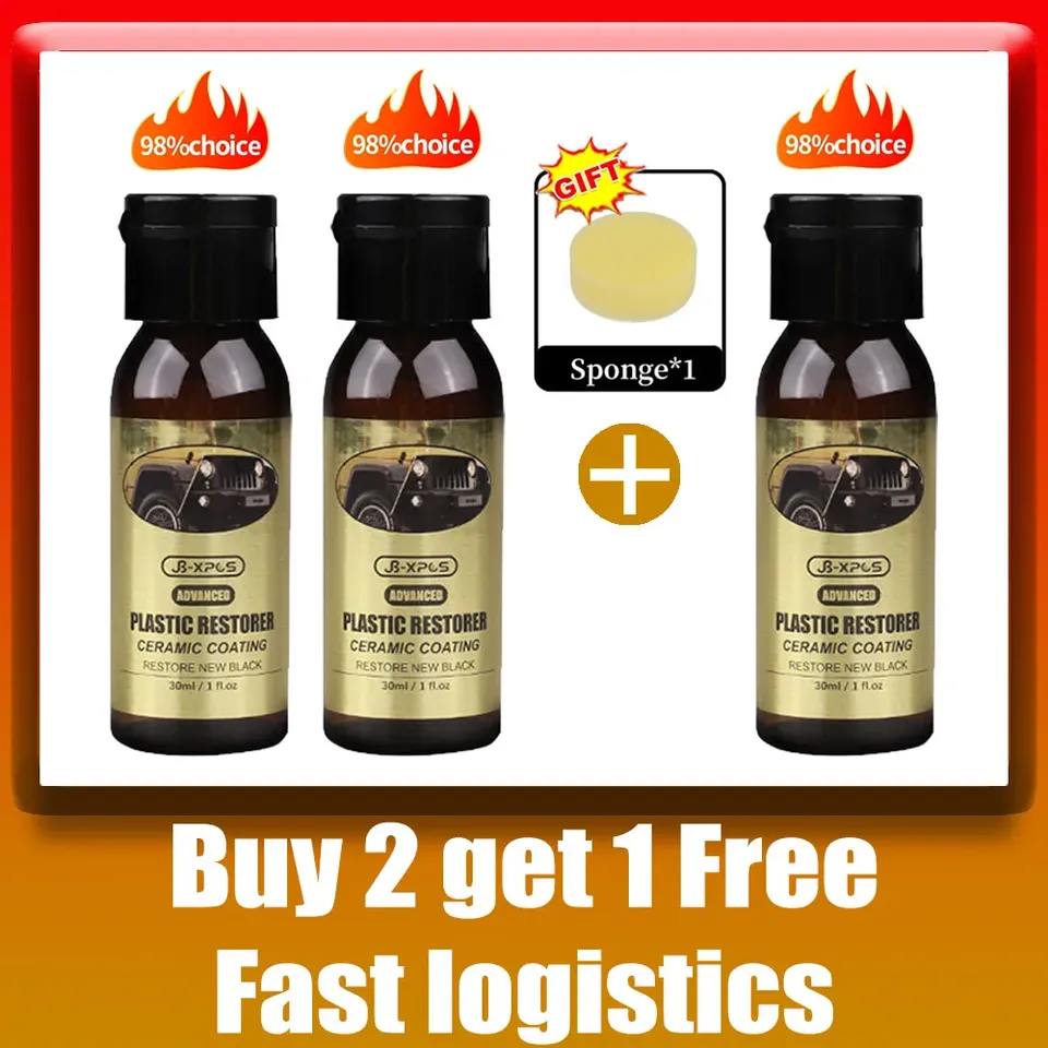 

Automotive plastic repair agent glossy