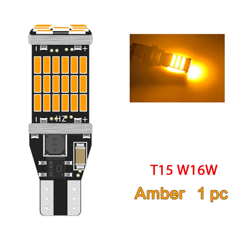 

RXZ 1 шт. Canbus W16W T15 920 921 912 светодиодный 4014 45 чипов лампы заднего хода резервные лампы стояночного света белый красный W5W без заряда