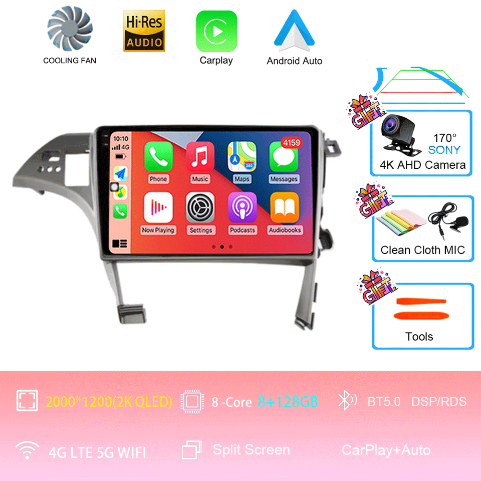 

10-дюймовый плеер Android 15 для Toyota Prius XW30 2009 2010 2011 2012 2013-2015, LHD Carplay, автомобильный головной прибор, радио, стерео, мультимедиа, GPS