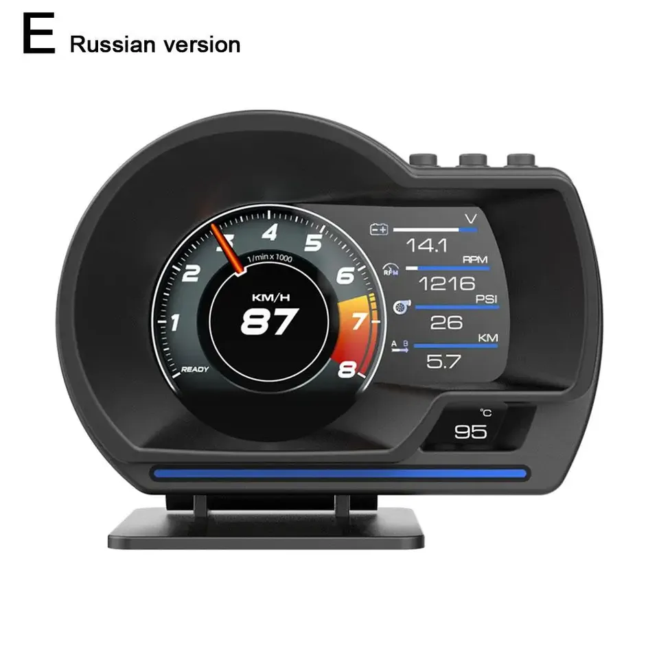 

Дисплей Obd Hud с автоматическим отображением Obd2 + gps цифровой автомобильный одометр температура воды и масла. Датчик сигнализации Hud Rpm X1v5