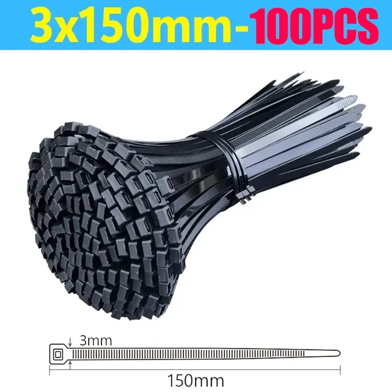 

Самоблокирующиеся нейлоновые кабельные стяжки 100/200/300/500 шт.