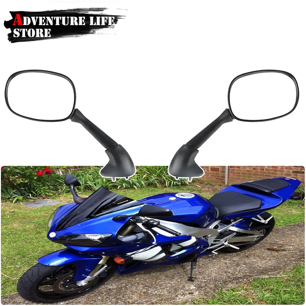 

Зеркало заднего вида для мотоцикла, черное гоночное замена для Yamaha YZF1000 YZF 1000 R1 YZF 600 R6 1998 1999-2008 YZF-1000