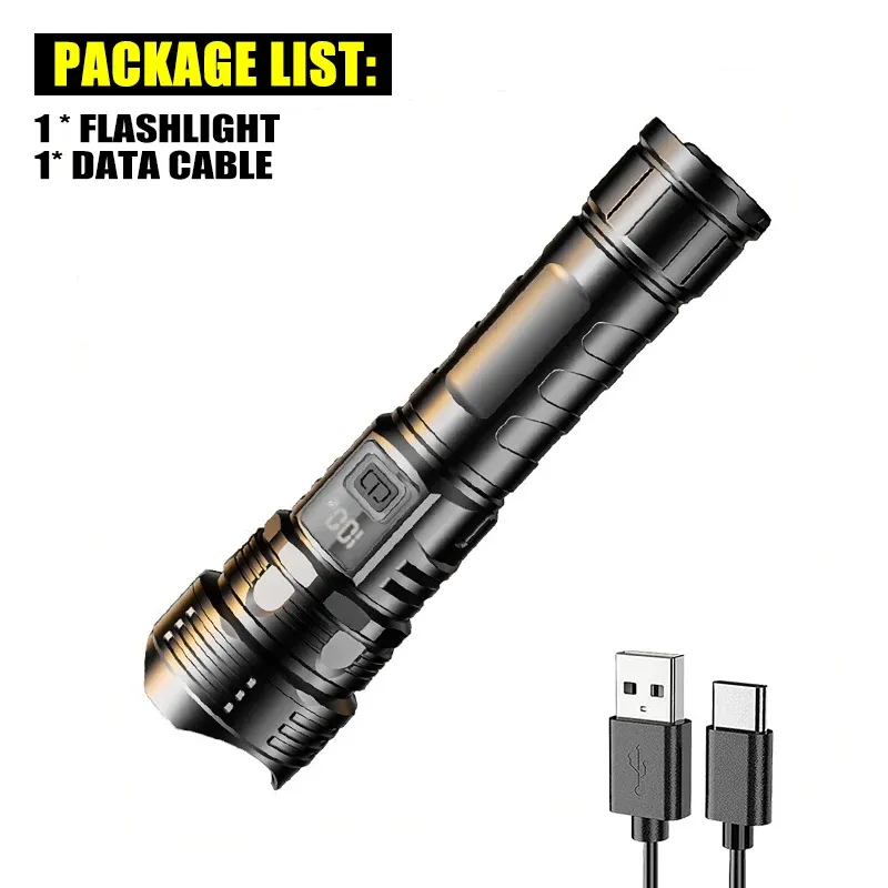 

LONGRIVER Тактический фонарь 2000LM USB