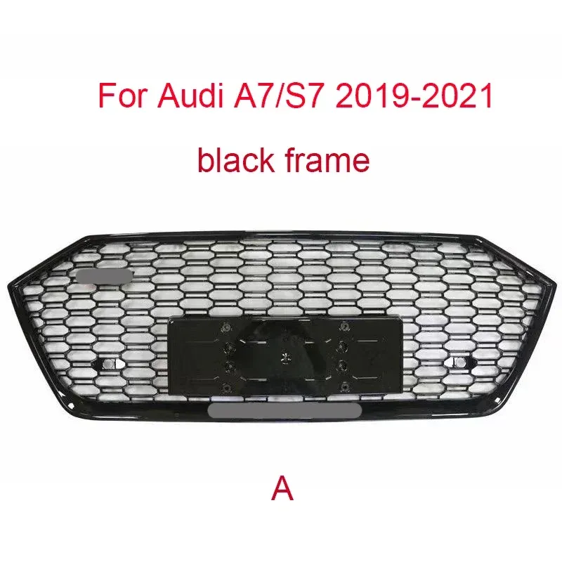 

Автомобильная Передняя решетка для Audi A7/S7 C7 2019-2021, сотовая спортивная сетка в стиле RS7, шестигранная решетка без эмблемы