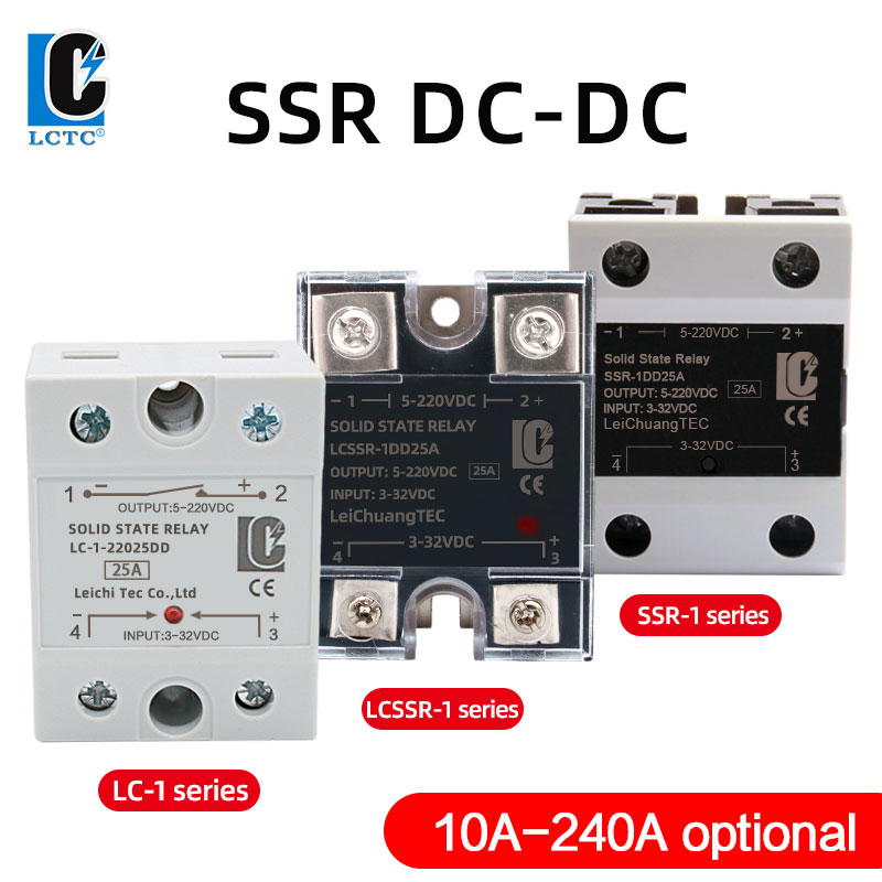 

Твердотельное реле SSR 10DD 25DD 40DD 60DD 80DD 100DD 120DD 200DD 240DD DC control SSR 5VDC 12VDC 24VDC 60VDC 220VDC