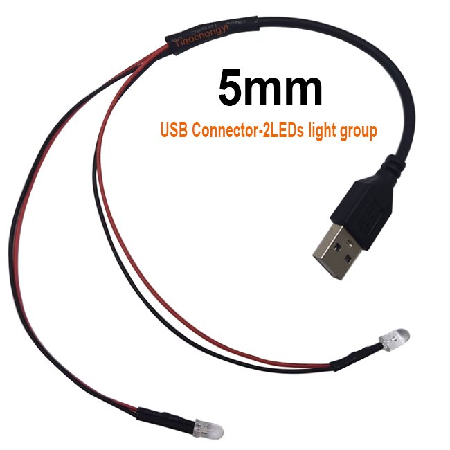 

TiaoChongYi BALL F5mm LED USB порт светодиодный синий/красный/желтый