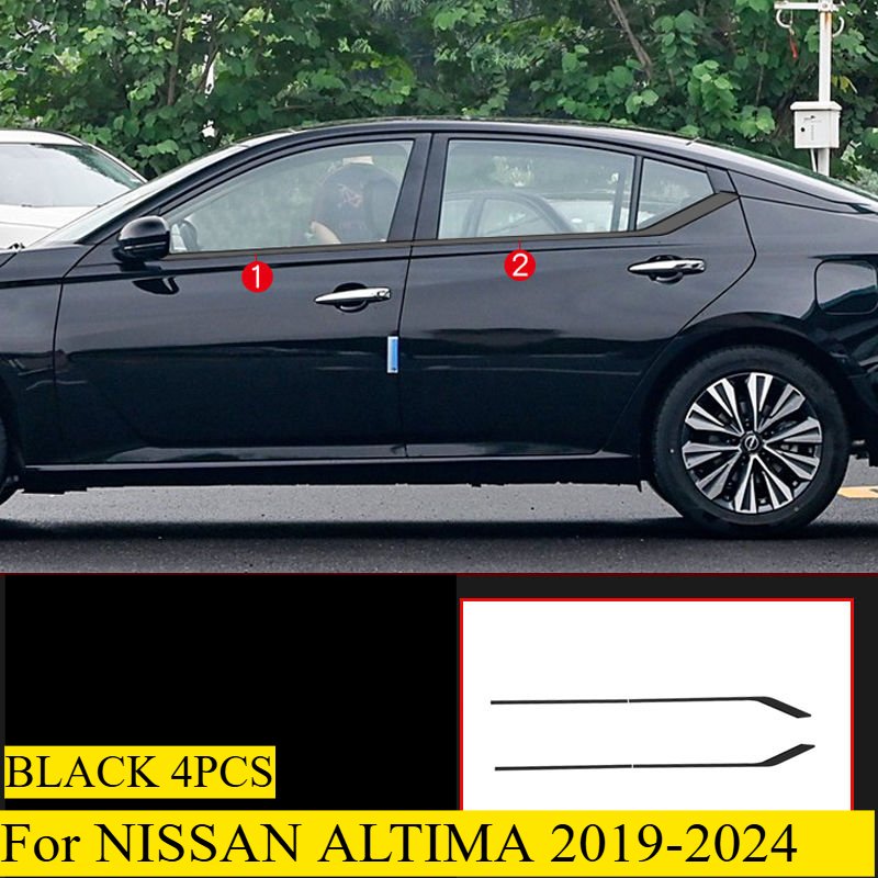 

Автомобильные аксессуары для NISSAN ALTIMA 2019-2024, черная накладка на порог автомобиля из нержавеющей стали, накладка накладки