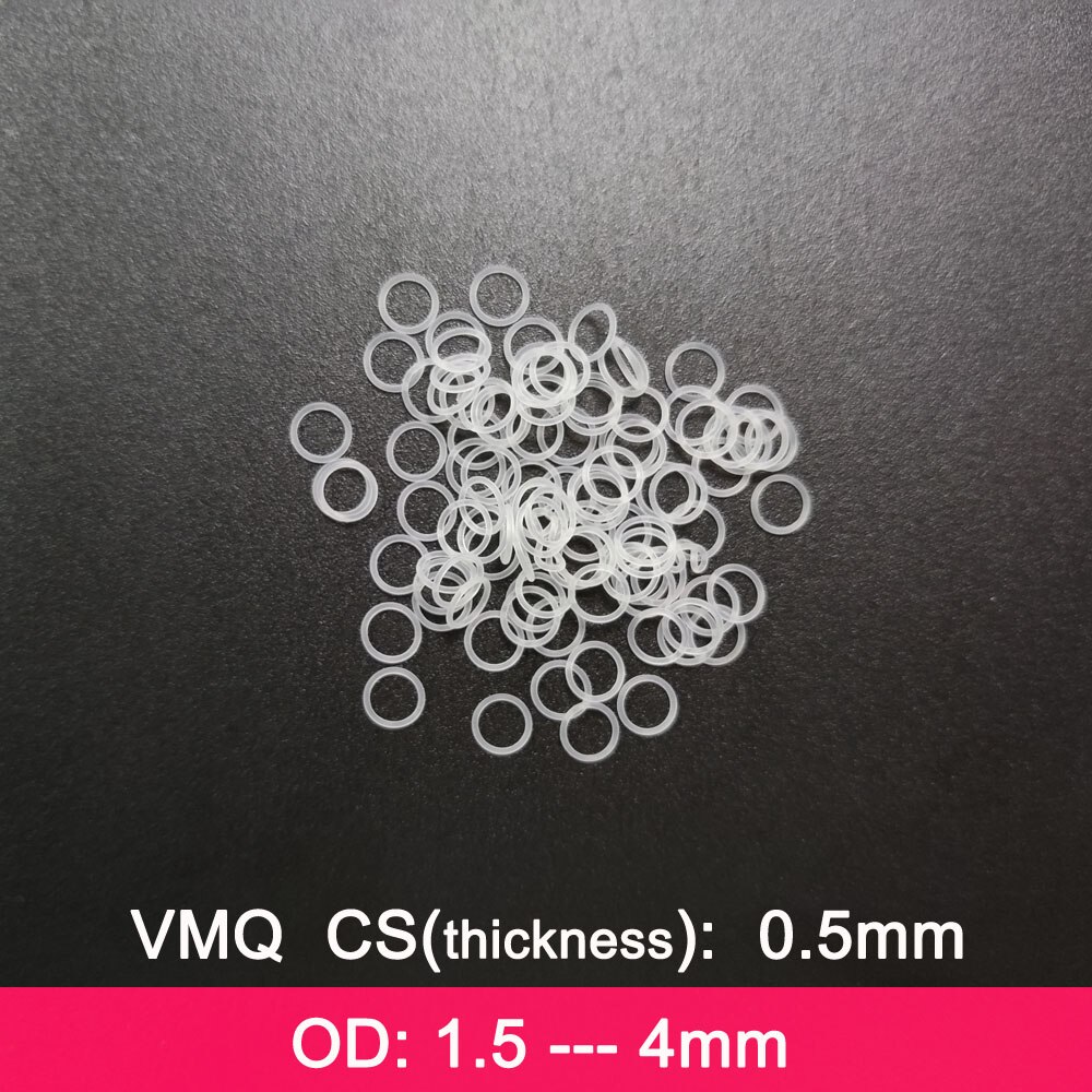 

Силиконовые кольца уплотнители VMQ 0.5мм